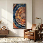 Extra Large Framed Vertical Tree Ring Wall Art - Image 5