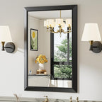 Briivue 24x36 Inch Black Bathroom Mirror by Briivuemodernmirrors