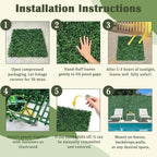 Sunnyglade 12 Pieces 20"x 20" Artificial Boxwood Panels Topiary Hedge Plant - Image 7