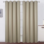 LEMOMO Beige Blackout Curtains/52 x 108 Inch/Set of 2 Panels Room Darkening by Lemomo