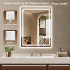 24x32 Inch LED Lighted Bathroom Mirror - Image 5