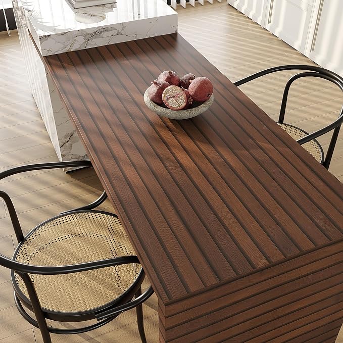 VEELIKE Walnut Wood Slat Peel and Stick Wallpaper Wood Contact Paper - Image 7