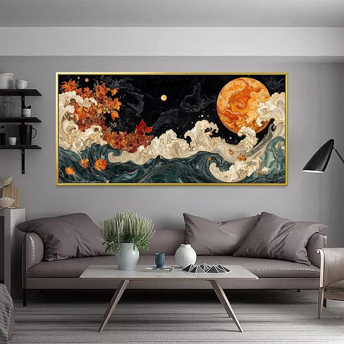 Large Wall Art For Living Room Gold Framed Wall Art Prints Boho Abstract - Image 6