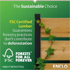 5ft H x 3.2ft W No Dig Charcoal Wood Privacy Screen, Great to Hide Trash Cans - Image 9