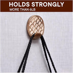 Indian Shelf 6 Lb- 3 Pieces Decorative Wood Adhesive Wall Hooks–Boho Peel and - Image 7