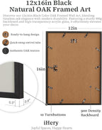 iHery Premium Natural Black OAK Wood 12x16in Having A Resting Face Prevents - Image 5