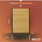 5ft H x 3.2ft W No Dig Enclo Fairmont Cedar Wood Privacy Screen, Great to Hide - Image 6