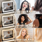 FENNIO Vanity Mirror with Lights 22"x17", LED Lighted Makeup Mirror, Large - Image 2
