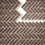 EverStone Herringbone Faux Brick Panel, 46 1/2"W x 25 1/4"H x 1"D, Merlot Color - Image 9