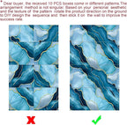 Chejiaye 10pcs Marble Peel and Stick Waterproof Wall Panels, Heat-Resistant - Image 7
