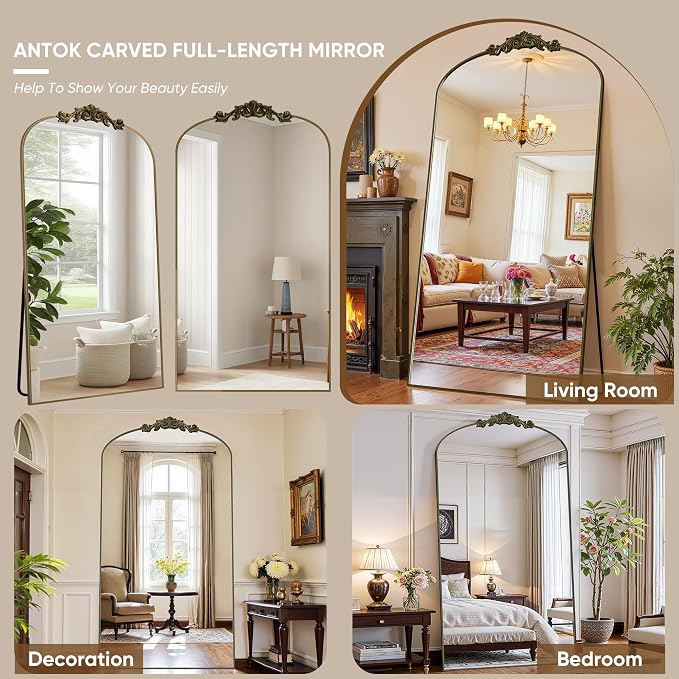 Antok Arched Full Length Mirror, Full Body Mirrors - Image 6