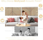 Mollywell Art Acoustic Wall Panels, 24x24 Inch 8 Pack, Wood Veneer, Sound - Image 4