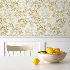 Erfoni 16.9" x394" Yellow Brown Floral Peel and Stick Wallpaper Boho Floral - Image 2