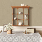 Grasscloth Peel and Stick Wallpaper Beige Brown Textured Wallpaper 15.7inch x - Image 7