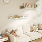 Love-KANKEI 48 Inch Long Floating Shelves Wall Mounted Set of 2, Large Wood - Image 2