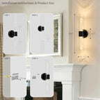 Morauroral Black Battery Operated Wall Sconces Set of 2, Rechargeable Wall - Image 5