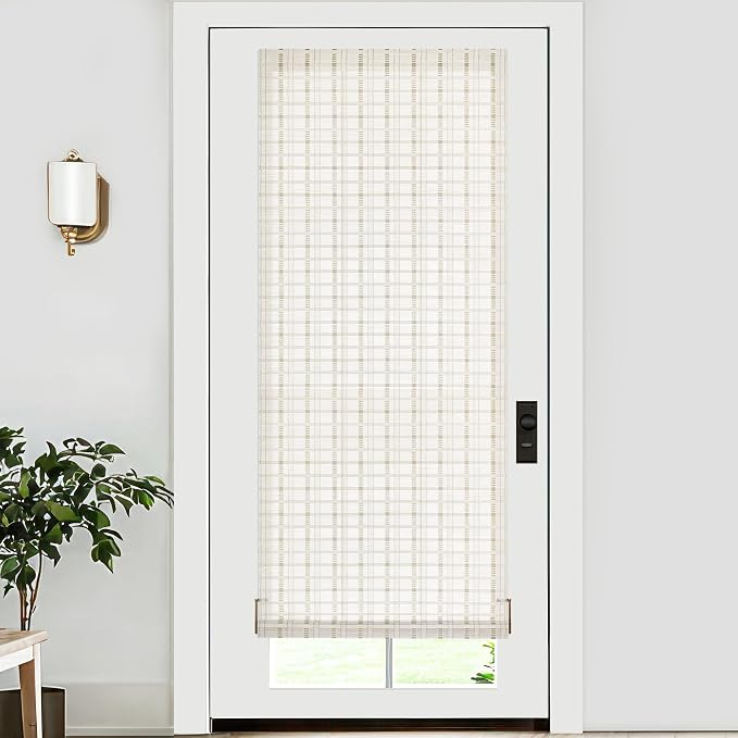 LazBlinds No Tools No Drill Bamboo Roller Shades, Cordless Bamboo Blinds by LazBlinds