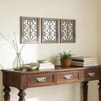 Set of 2 11x15 Inch Rectangular Shatterproof Brown Decorative Wall Mirrors - Image 3