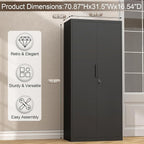 GREATMEET Metal Garage Storage Cabinets, Utility Cabinet - Image 3