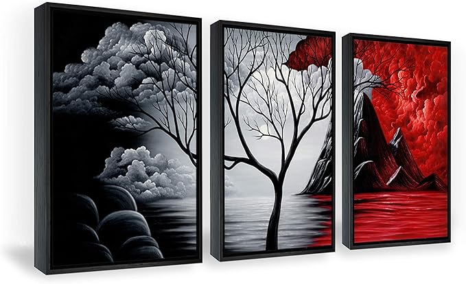 Wieco Art Framed Wall Art the Cloud Tree Wall Art HD print of Oil Paintings by WiecoArt