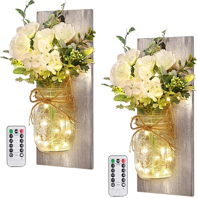 Wall Decor Mason Jar Sconces by HOMECOR