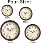 KECYET Wall Clock 10 Inch Vintage Wall Clocks Battery Operated Quartz Silent - Image 2