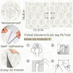 Modern Peel and Stick Wallpaper 17.3''×78.8'' Self Adhesive Wallpaper Boho - Image 3