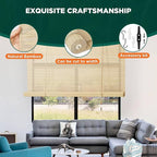 Bamboo Blinds for Interior Windows, Custom Roller Shades for Indoor Window and - Image 3