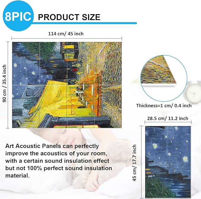 JBER Art Acoustic Panels, 45X36 Inches Acoustical Wall Panels, Sound Absorbing - Image 2