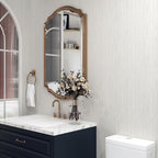 Livelynine Taupe Grasscloth Peel and Stick Wallpaper Textured Neutral Faux - Image 2