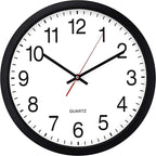 Bernhard Products Black Wall Clock Silent Non Ticking by BernhardProducts