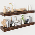 Floating Shelves for Wall 36 Inches Long, 9.3" Deep Rustic Brown Floating Shelf by Heimlove