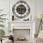 CLXEAST 28 Inch Large Moving Gear Wall Clock - Image 5
