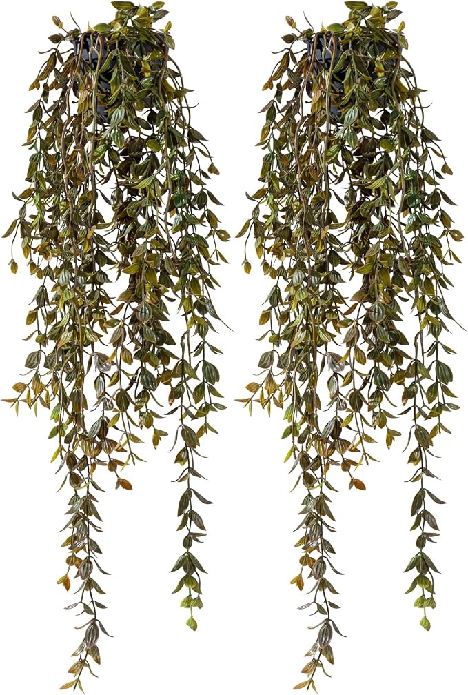 Artificial Hanging Plant 2 Pcs Faux Plant Ivy Vine Faux Eucalyptus Vines Fake - Image 9