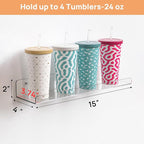 upsimples Acrylic Shelves for Bathroom Storage, Make up, Kids Bookshelf for - Image 2