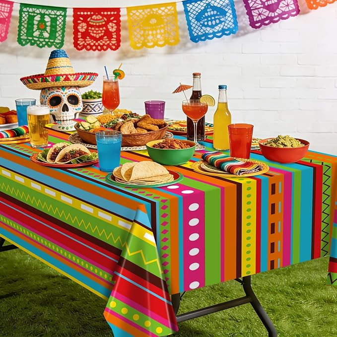 Kochorie 100 Ft x 54 Inch Mexican Fiesta Party Tablecloth Roll - Image 4