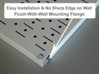 Wall Control Pegboard 32in x 16in Gray Metal Pegboard Tool Board Panel - Image 7