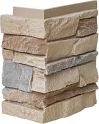 1.77 Inch Deep 3D Faux Stone Corner Panels Matching 2 Piece Set - Image 3