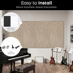 BUBOS 4 Pack Large Acoustic Panels, Total-Size 47.2 x 23.6 Inches Soundproof - Image 8