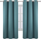 LEMOMO Sea Teal Thermal Blackout Curtains/42 x 72 Inch/Set of 2 Panels Room - Image 2