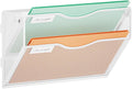 Marbrasse Wall File Holder 2-Tier Hanging Wall File Organizer, Mesh Mail Holder by Marbrasse