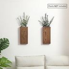 Wood Wall Planter Set of 2, Wood Wall Pocket - Image 3