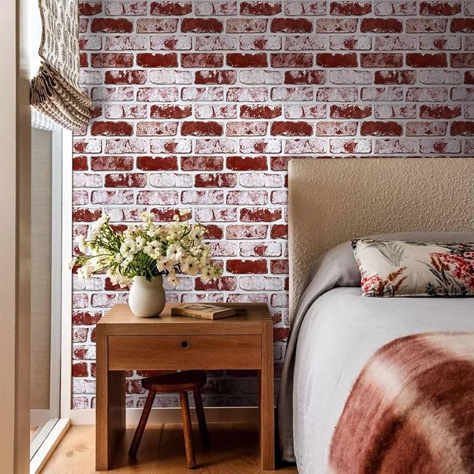 COMSTICKC 3D Faux Brick Wall Panels Peel and Stick, Not Real Brick, Small Size - Image 6