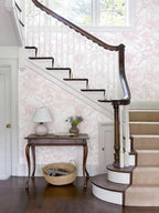 Ismoon Large Floral Peel and Stick Wallpaper Boho White/Pink Contact Paper - Image 7