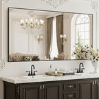 FICTOR Bathroom Vanity Mirror-Black, 60x36 Inch, Shatterproof & Anti-Rust by FICTOR