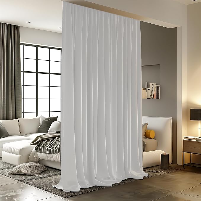 Room Divider Curtains for Ceiling Track Rod, 4.3 ft Wide x 7 ft Tall, 1 Panel by RoomDarkning