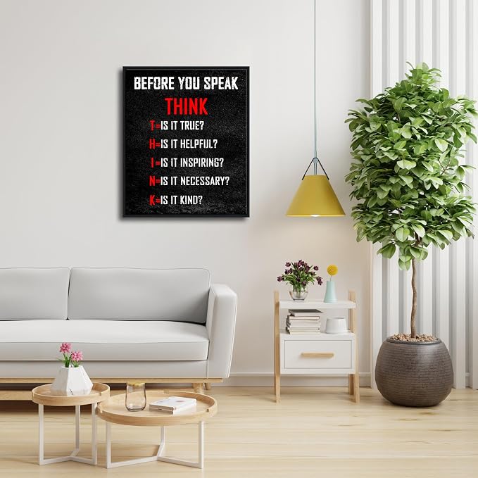 Pyradecor Large Inspirational Poster Black Framed Canvas Wall Art Motivational - Image 4