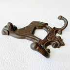 Rustic Dog-Shaped Decorative Wall Hook Rack Hangers - Image 3