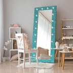 CRE8TIVE Teal Blue Glitter Wallpaper Border Peel and Stick Wall Border Sparkle - Image 4