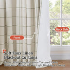 Lajode Plaid Patterned Curtains Thermal Insulated - Image 3